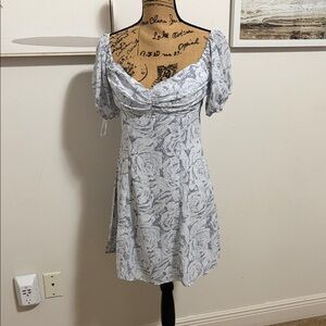 Sister Jane Gray Floral Mini Dress